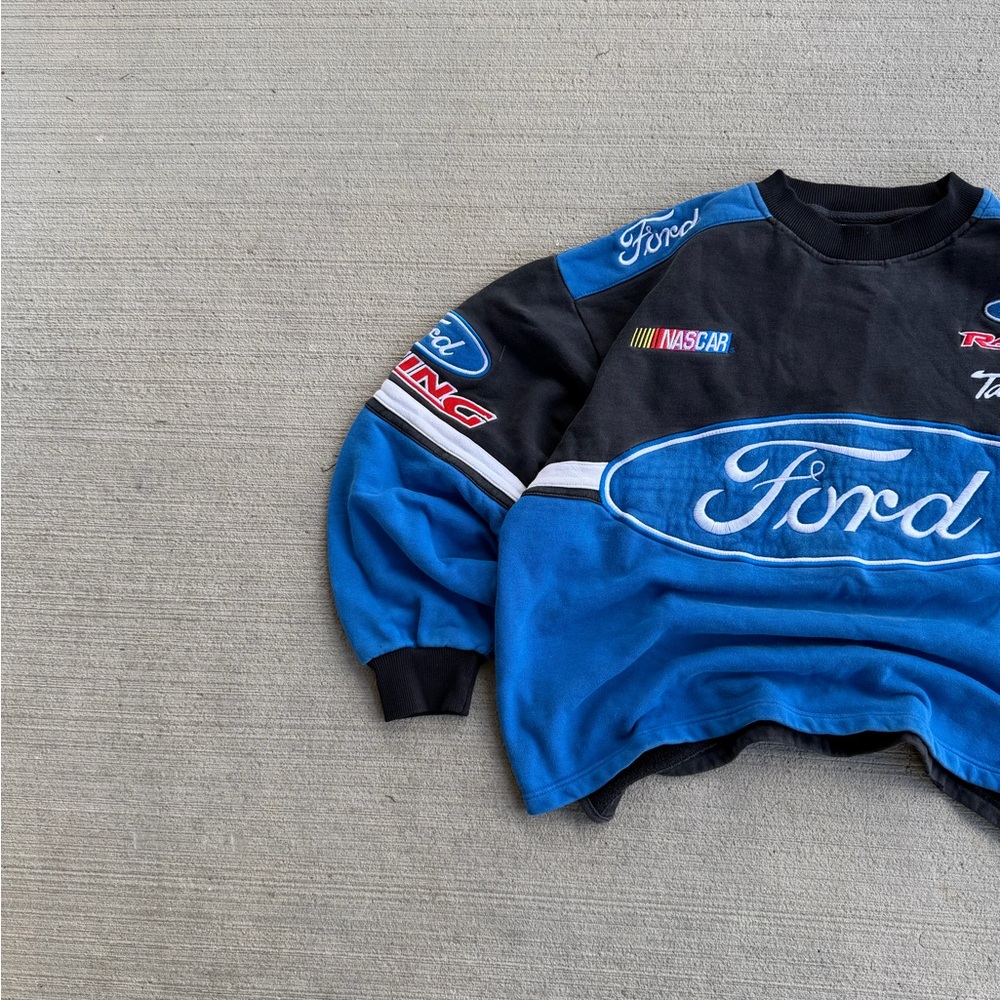 Vintage Racing Champions Apparel Ford Racing NASCAR Sweatshirt Boxy Size L/XL - Picture 3 of 11